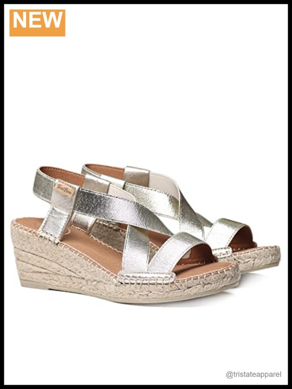 Women's Wedge Sandals Handcrafted Espadrille Slip-On Rubber Sole